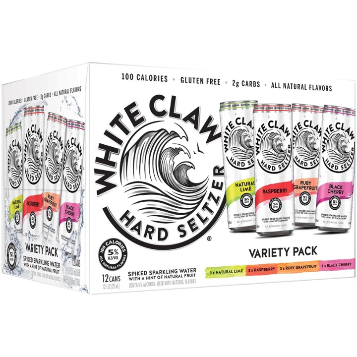 White Claw Hard Seltzer Variety - 12 Pack cans