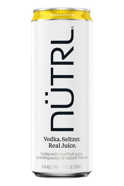 NUTRL Pineapple Vodka Seltzer 4 Pack Cans
