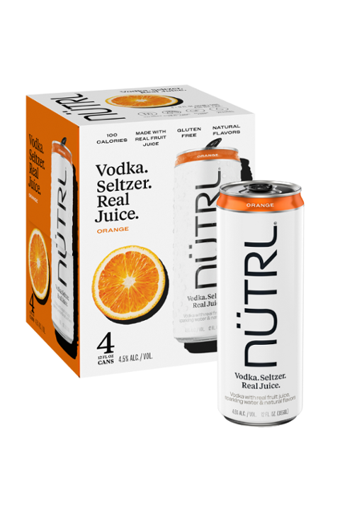 NUTRL Vodka Seltzer Orange - 4 Pack Cans