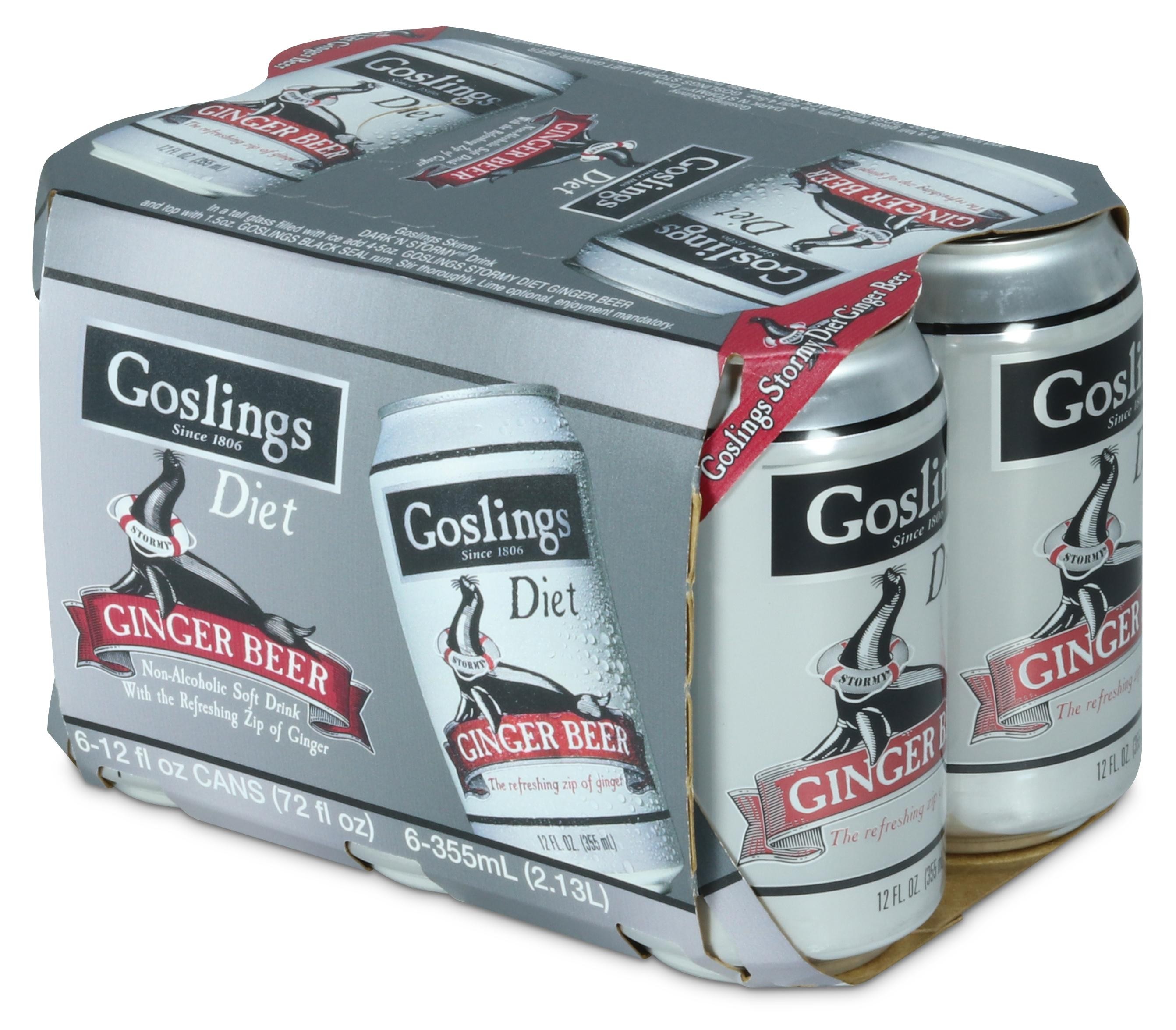 Goslings Diet Ginger Beer Cans 6pk can