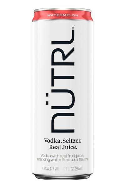 NUTRL Watermelon Vodka Seltzer Ready- 4 Pack 12oz Cans