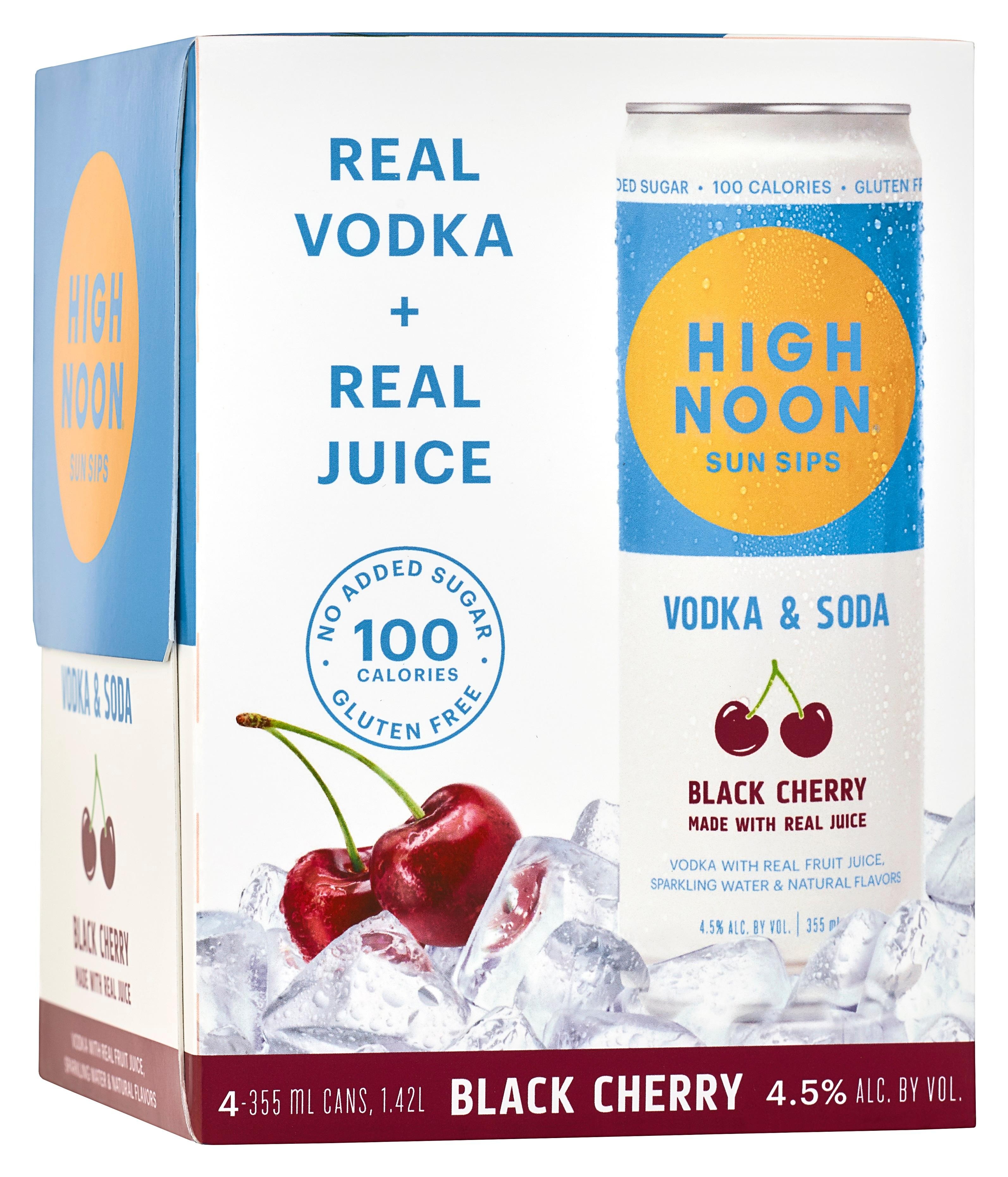 High Noon Black Cherry Vodka & Soda 4pk can