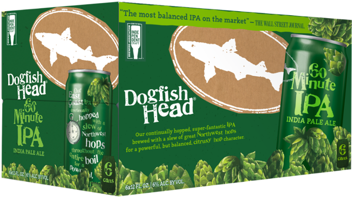 Dogfish Head 60-Minute IPA American IPA IPA (India Pale Ale) | 12oz | Delaware