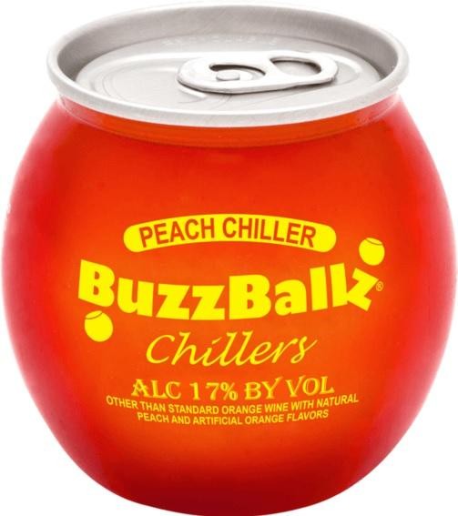 BuzzBallz Chillers Peach Chiller - Wine Spritzer from Texas - 187ml Bottle