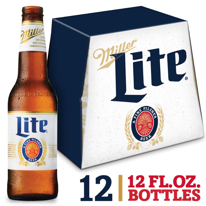 Miller Lite American Lager Beer - 12 Pack Btl