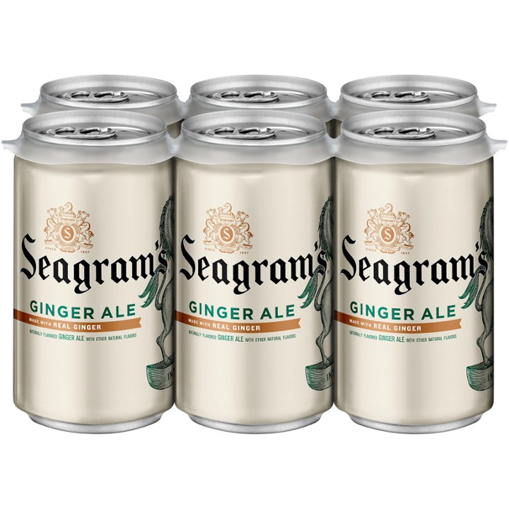 Seagrams Ginger Ale Soda Soft Drinks, 7.5 Fl Oz - 6 Pack