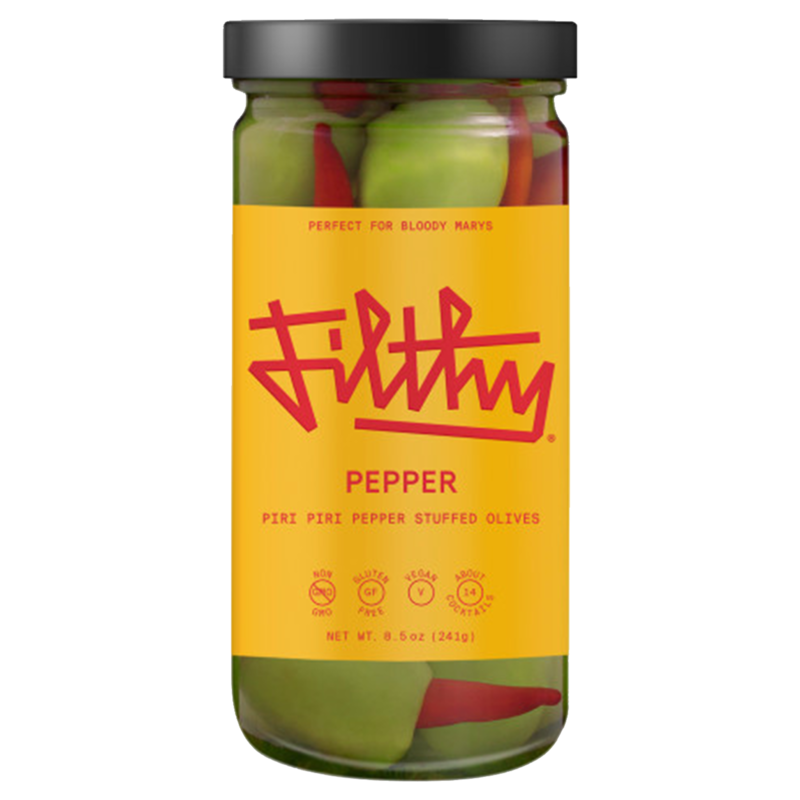 Filthy Pepper Stuffed Olives 8oz