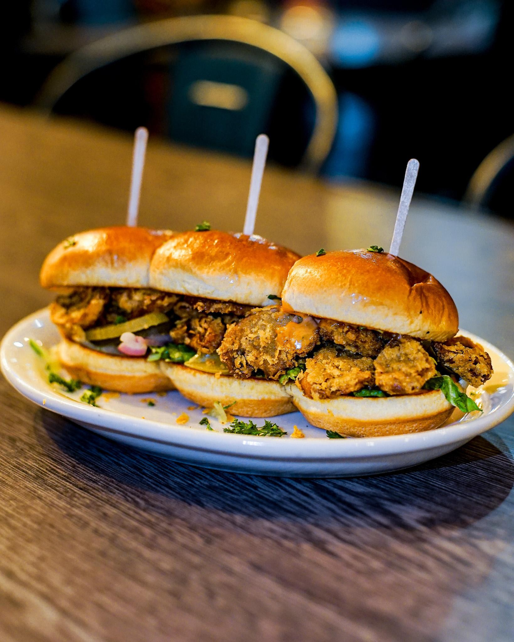 Fried Mushroom Sliders