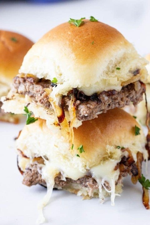 Two Beef Sliders with Fries
