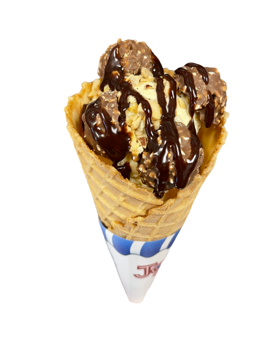 FERRERO ROCHER waffle cone