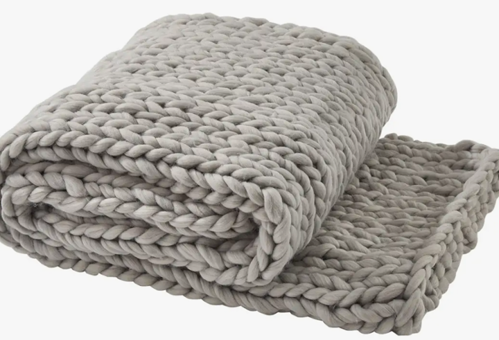Chunky Throw Blanket - Grey