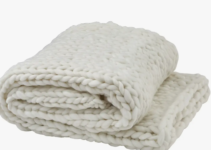Chunky Throw Blanket - White