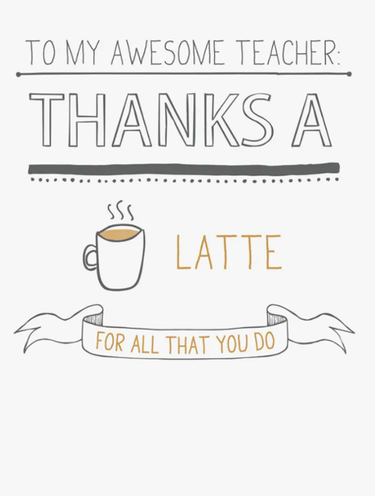 Greeting Card - Thanks a latte