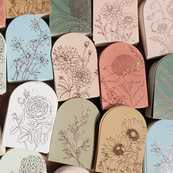 Floral Foiled Gift Cards