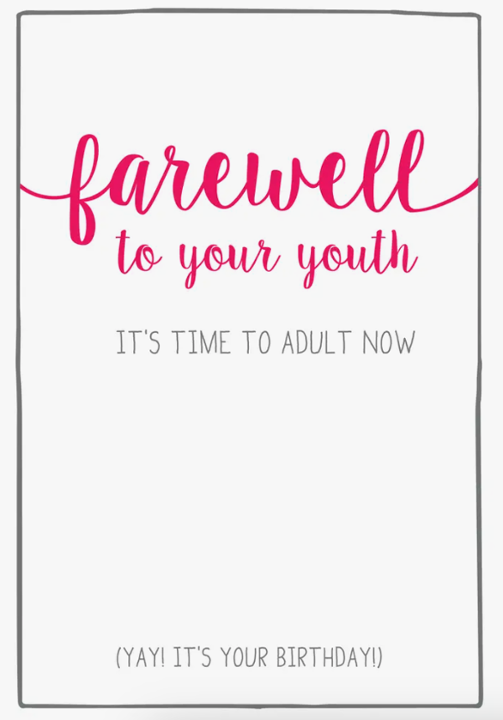 Greeting Card - Farewell to Youth