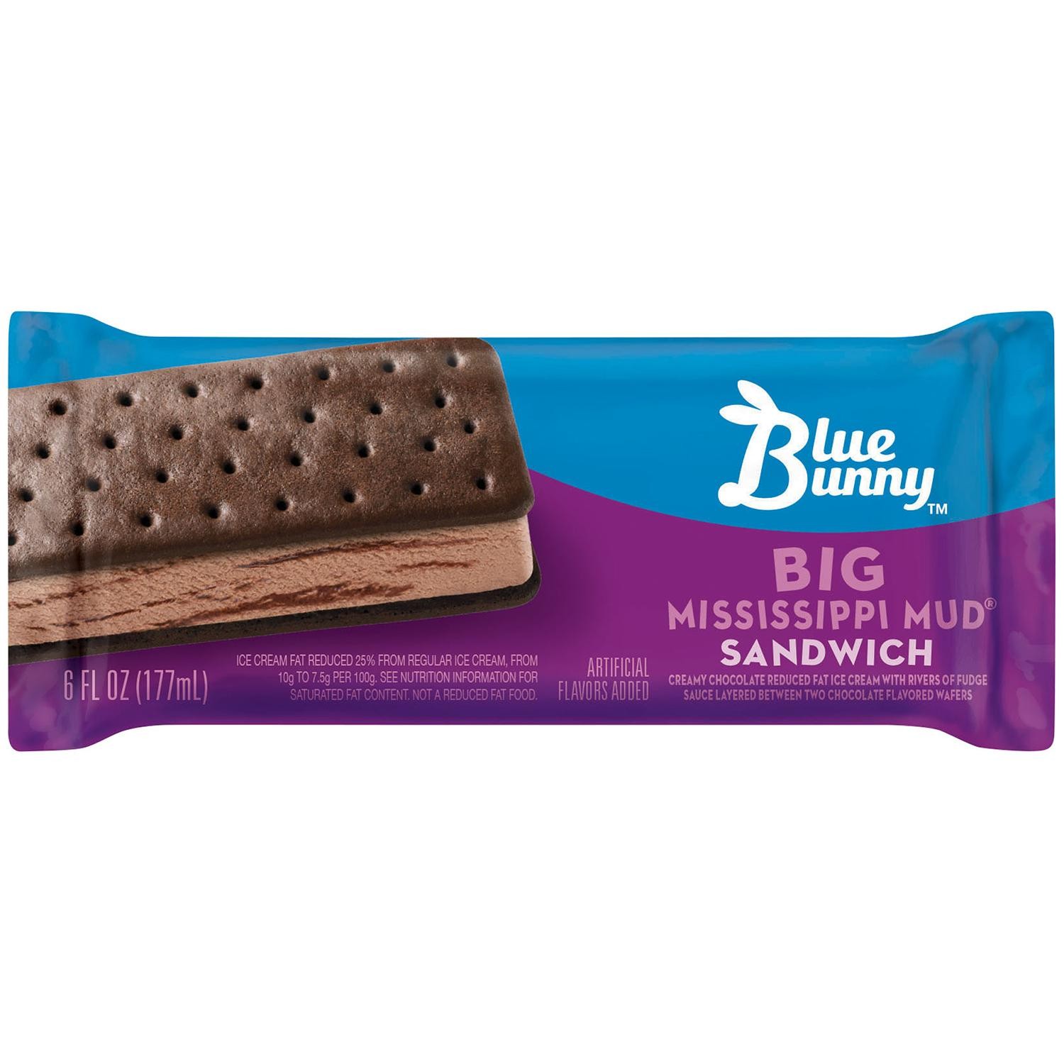 Blue Bunny Mississippi Mud Sandwich