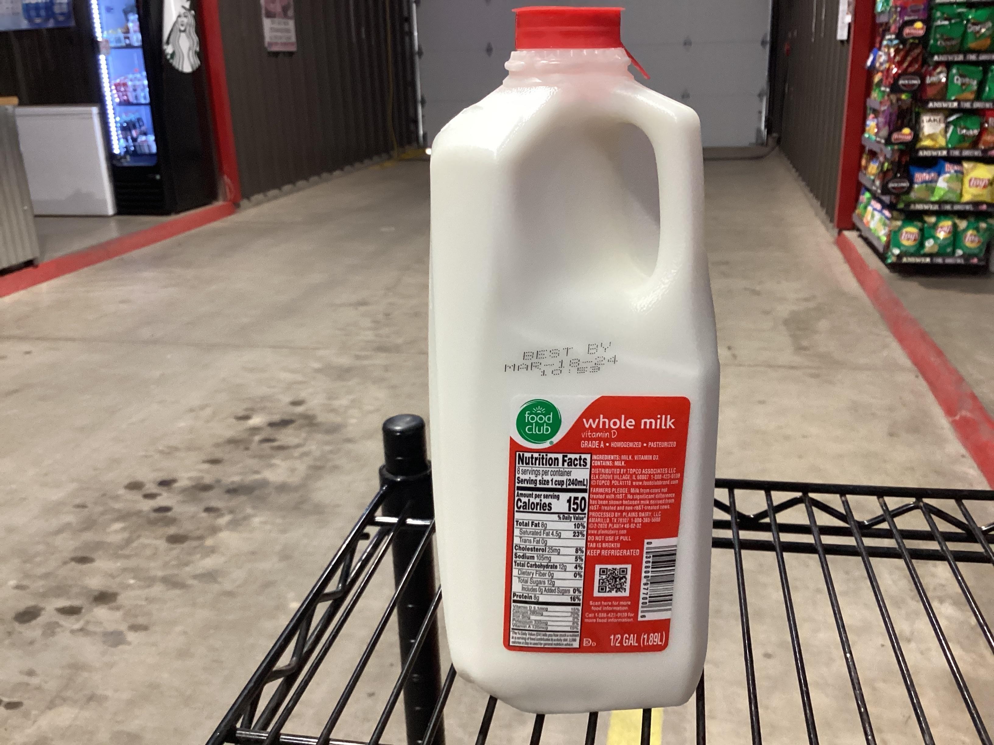 Food Club Milk 1/2 Gallon