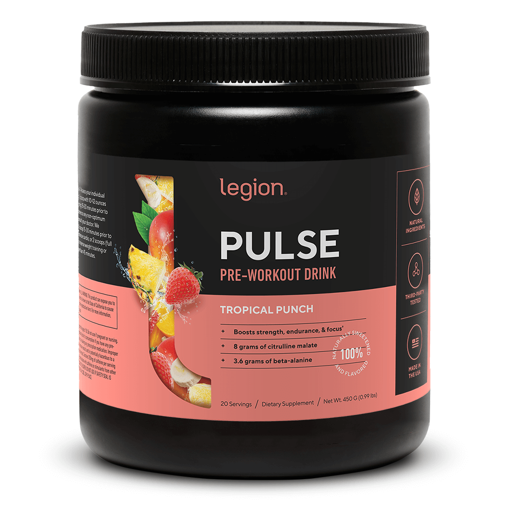 Legion Pulse Stim-Free Pre-Workout tropical punch