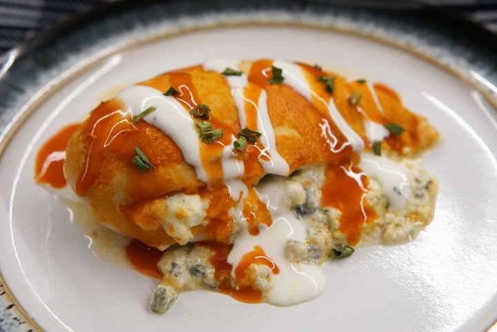 Keto Buffalo and Bleu Cheese Stuffed Chicken