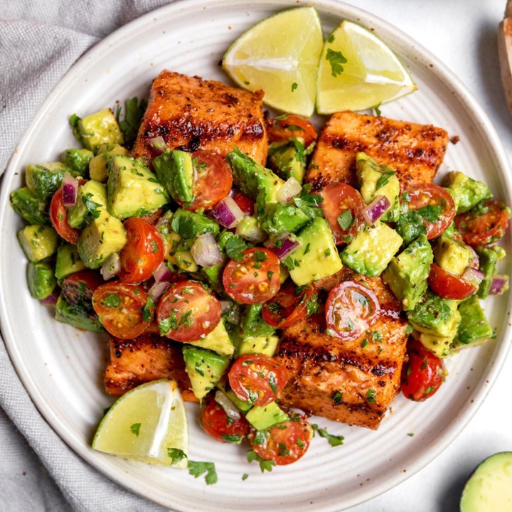 Agave Salmon with Avocado Salsa