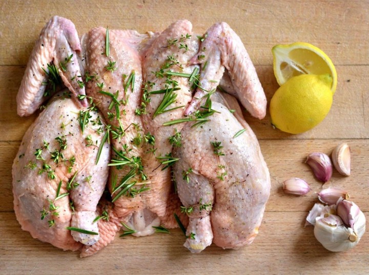 Marinated Spatchcock Whole Chicken