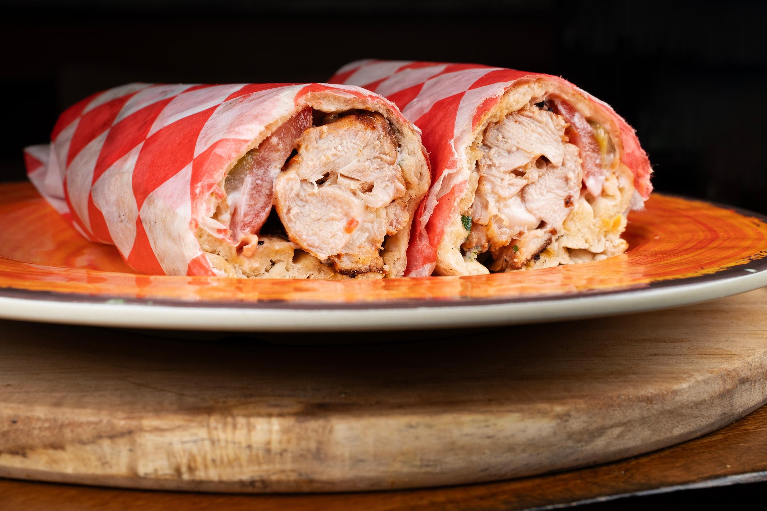 Chicken Tawook Kabob Wrap