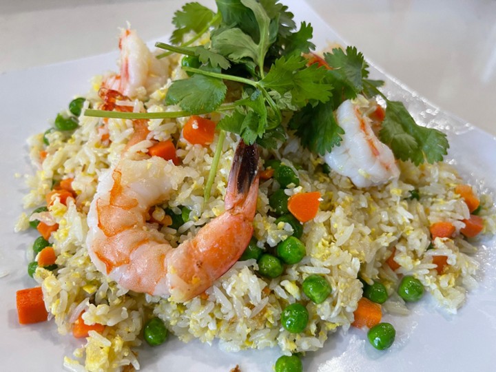 Grill Shrimp over Fried Rice