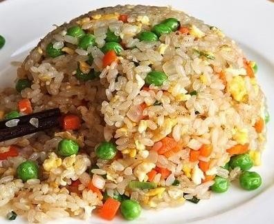Eggs Peas and Carrot Fried Rice