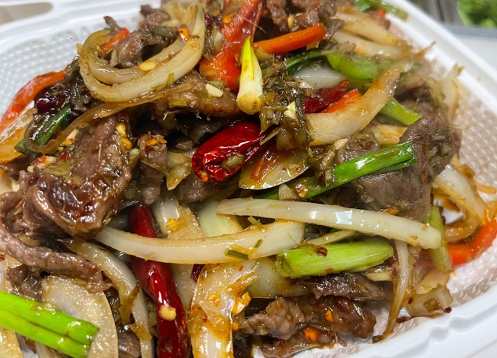 Spicy LemonGrass Beef over Rice