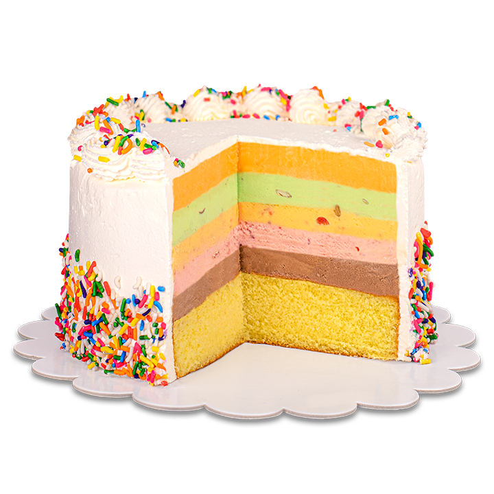 8" Rainbow Round Cake