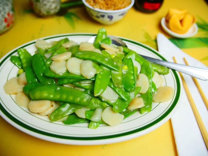 604 Sauteed Snow Peas and Water Chestnuts
