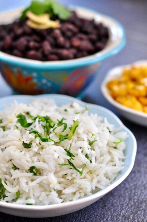 Cilantro Lime Rice with Pinto Beans