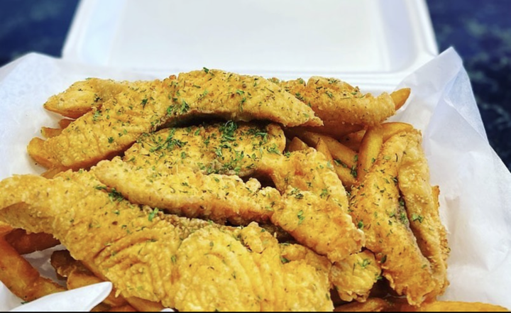 Fried Salmon Strips