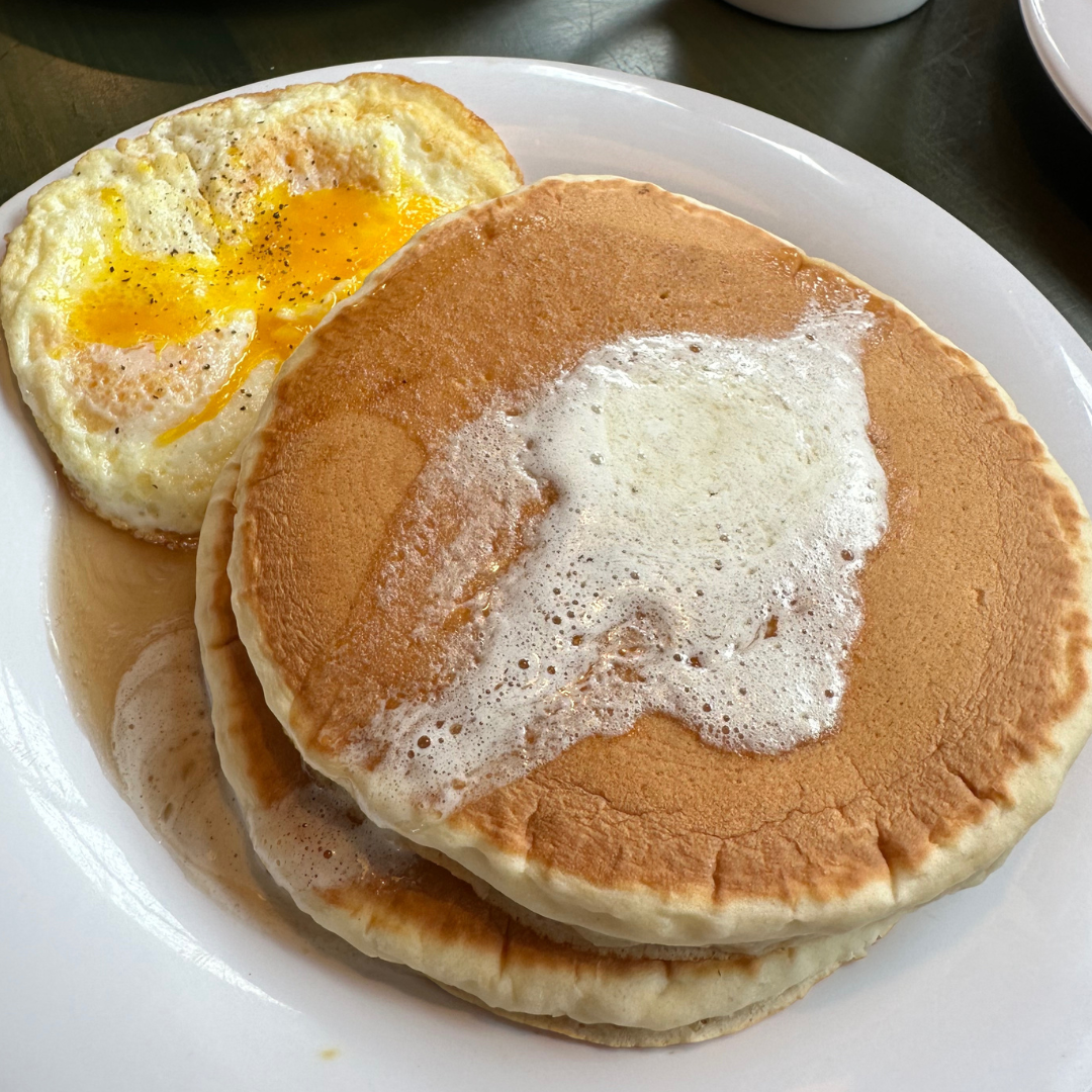 2 Pancakes & Eggs
