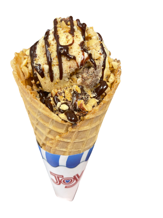 CHOCOLATE PEANUTS (waffle cone)