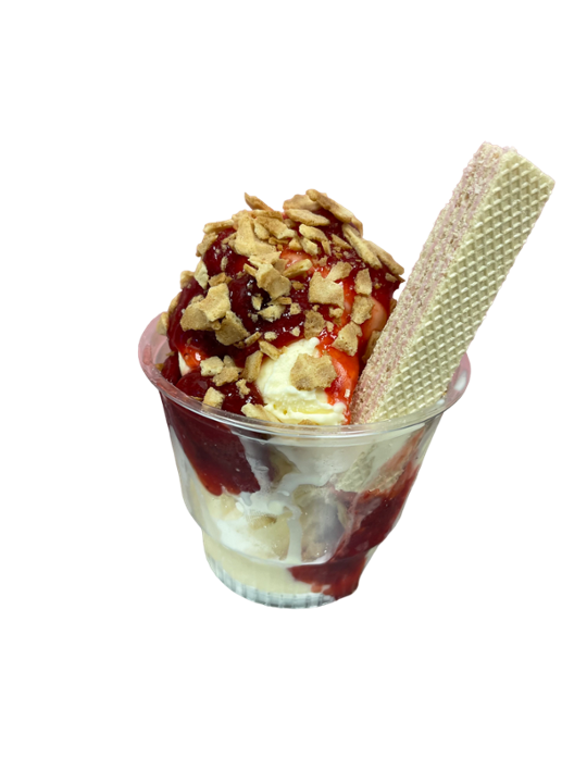 STRAWBERRY WAFFLE (ice cream cup)
