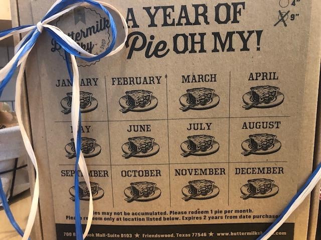 Pie for a Year Card 9"
