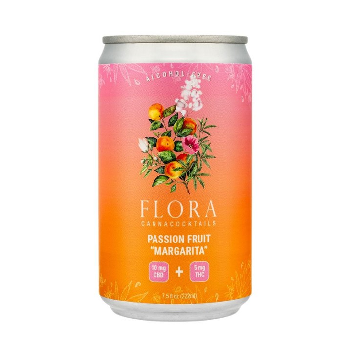 Flora - Passion Fruit "Margarita" CannaCocktail (Non-Alcoholic / 10mg CBD / 5mg Delta-9 THC)
