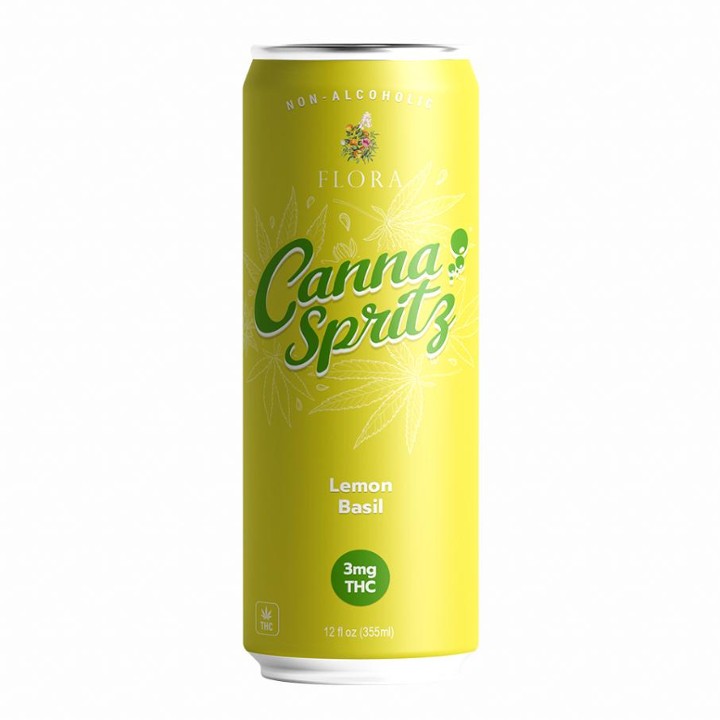 Flora - Lemon Basil CannaSpritz (Non-Alcoholic / 3mg Delta-9 THC)