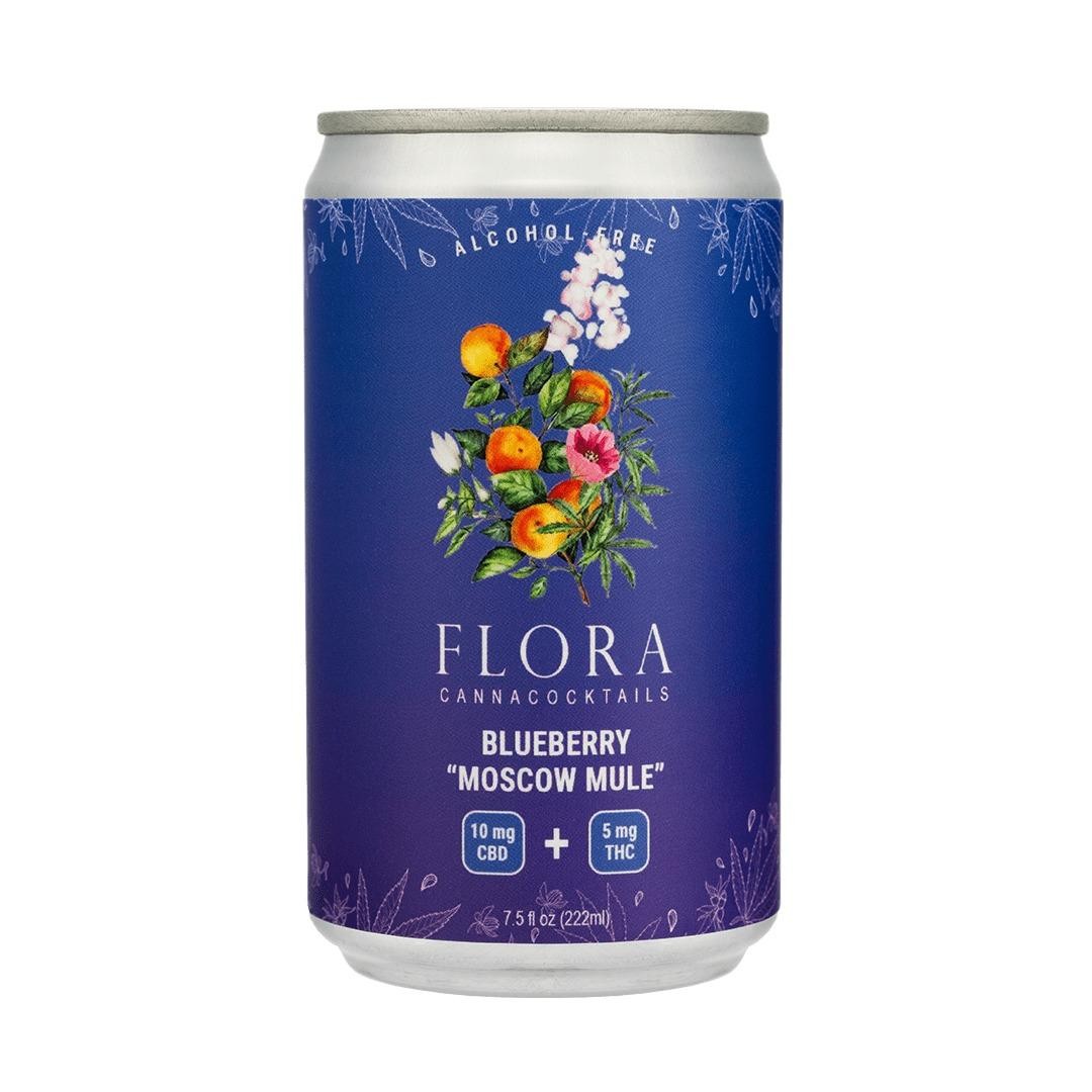 Flora - Blueberry "Moscow Mule" CannaCocktail (Non-Alcoholic / 10mg CBD / 5mg Delta-9 THC)
