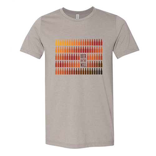 Beer on the Wall - 99 Bottles T-Shirt (Unisex, Heather Tan)