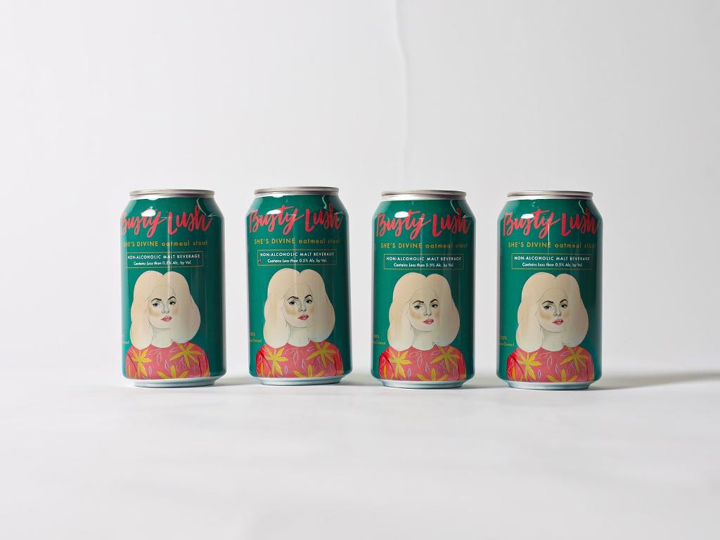 Busty Lush She's Divine Oatmeal Dark, Non-Alcoholic  - 4-pack
