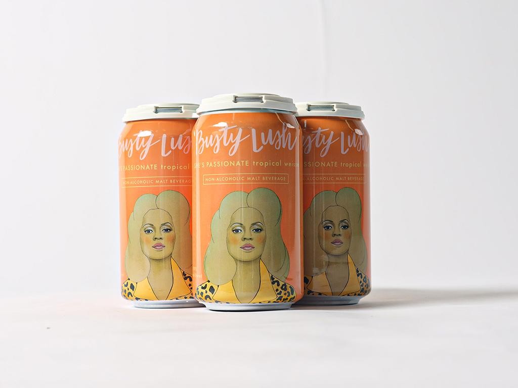 Busty Lush She's Passionate Tropical Weisse, Non-Alcoholic  - 4-pack