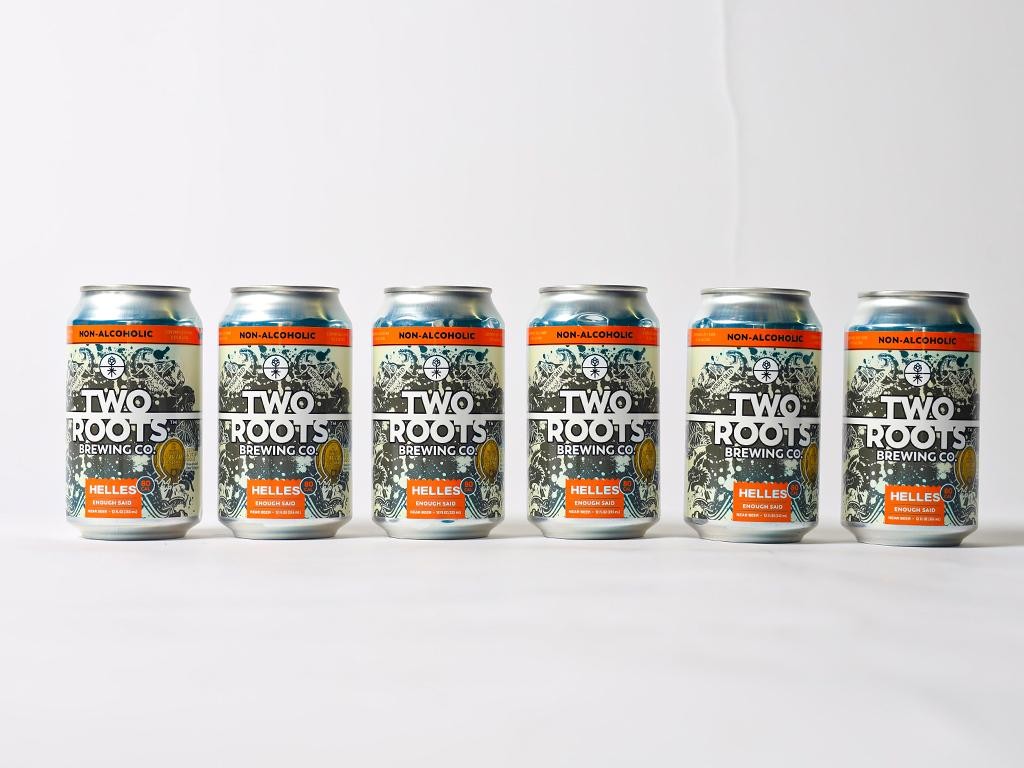 Two Roots Brewing Enough Said Helles (Lager), Non Alcoholic - 6 pack