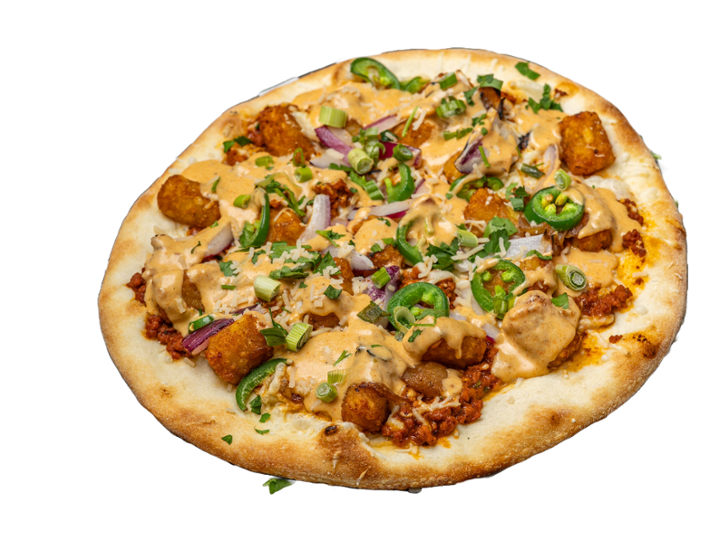 Small 10" The Chili Cheese Tater Tot Pizza (V)