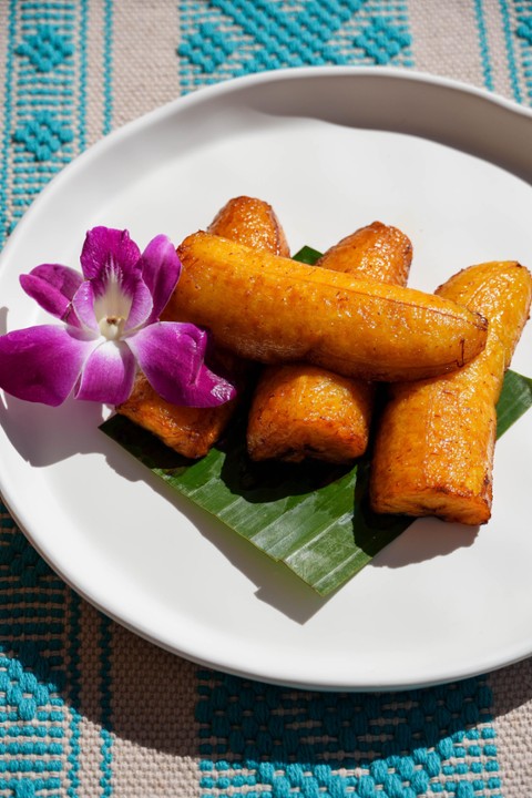 Fried Plantains with Sweet/Savory Crema