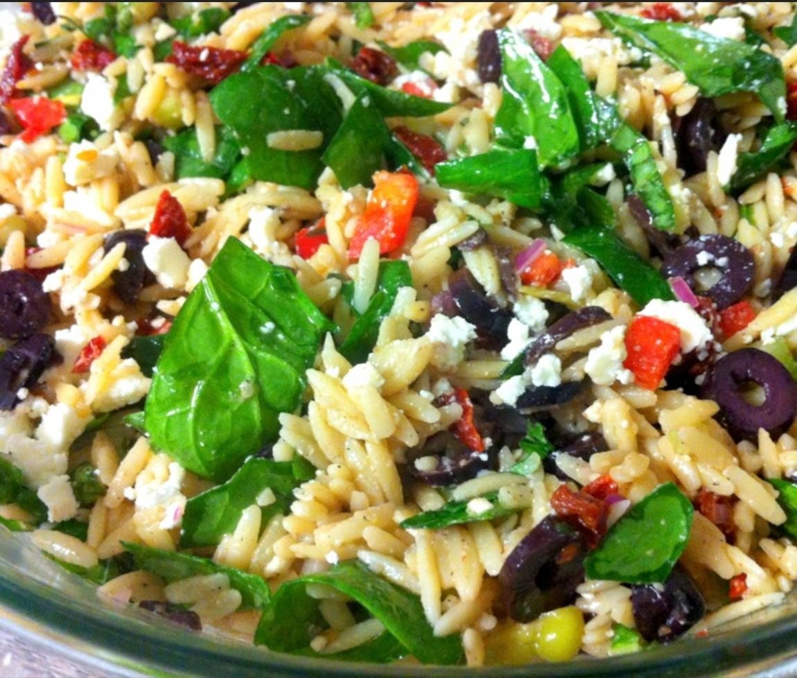 Orzo Salad with Spinach