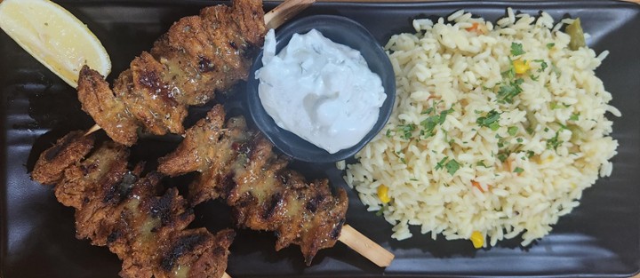 Meatless Souvlaki Platter