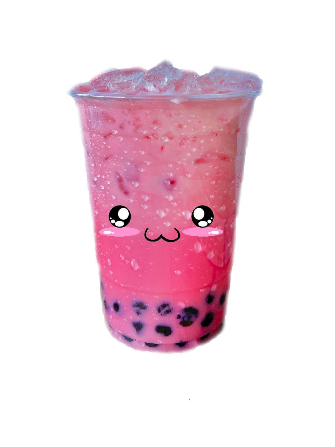 Nom Yen 💕 (Thai Pink Milk) with bubble