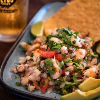 Shrimp Ceviche Tostada